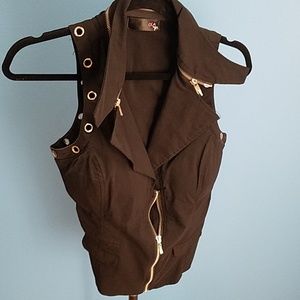 Motorcycle cotton black vest